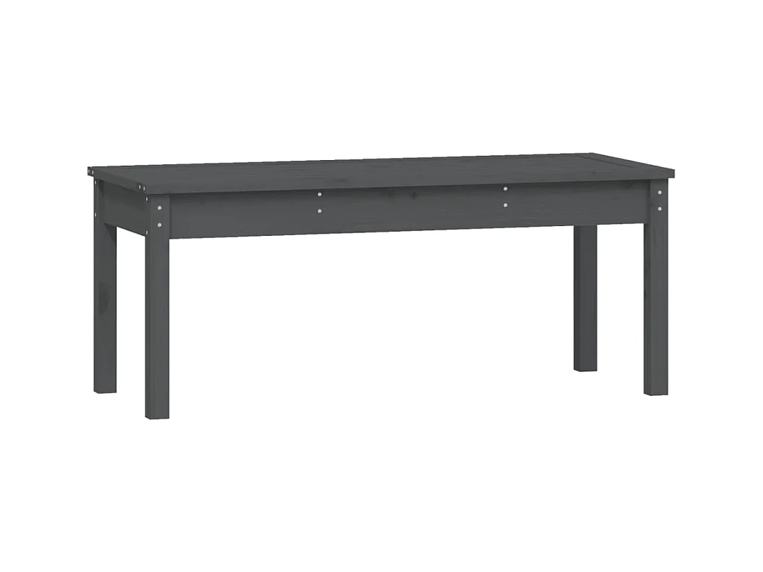 Ensemble à manger de jardin 4 pcs gris bois massif de pin