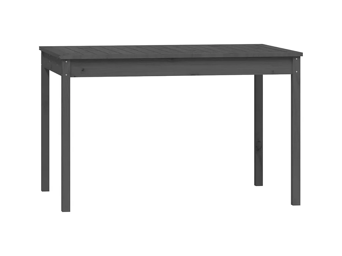Ensemble à manger de jardin 4 pcs gris bois massif de pin