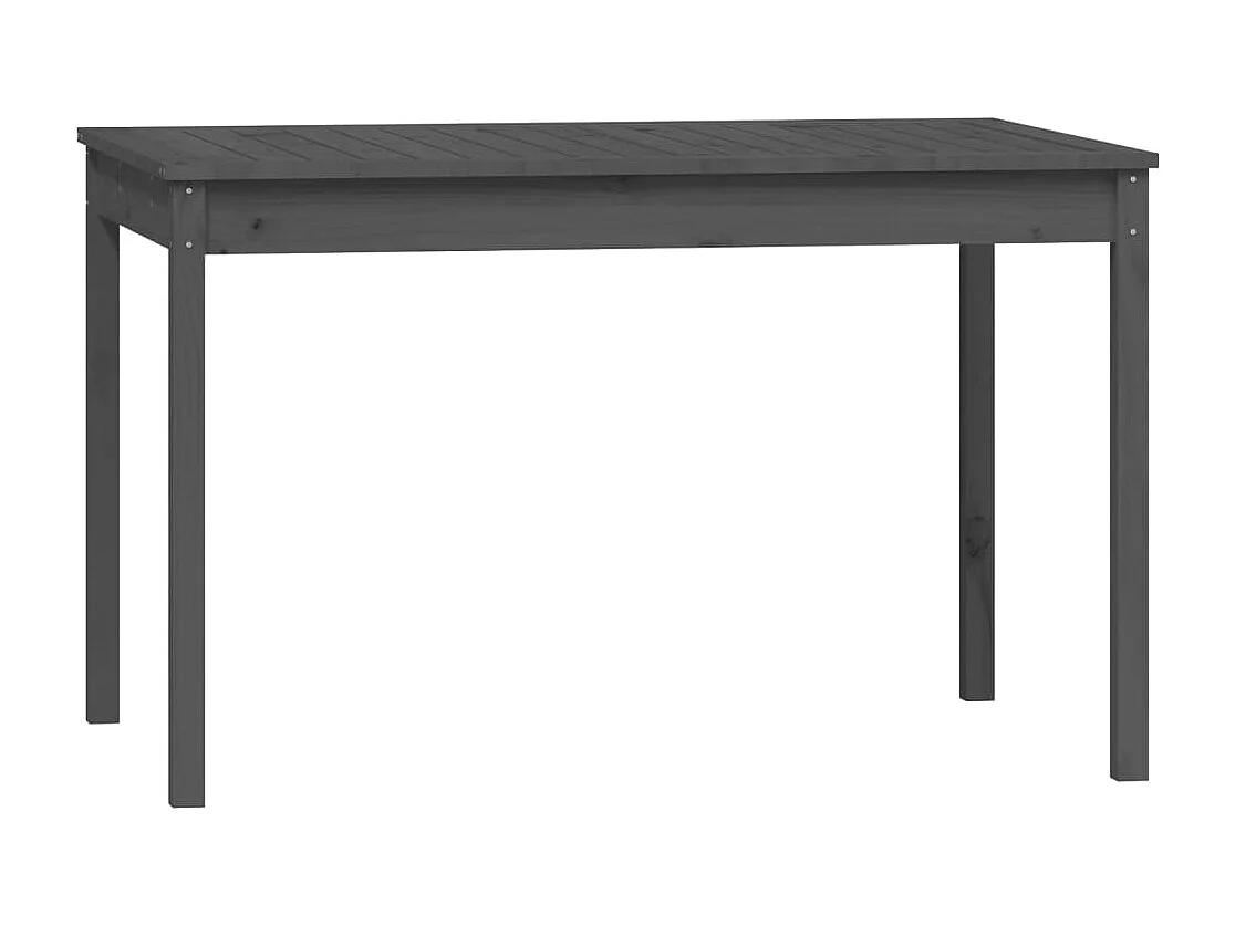 Ensemble à manger de jardin 4 pcs gris bois massif de pin