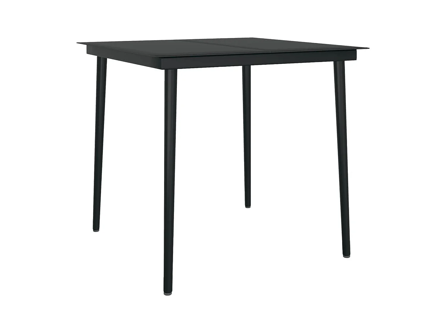 Set Mobili da Pranzo per Giardino 3 pz Nero