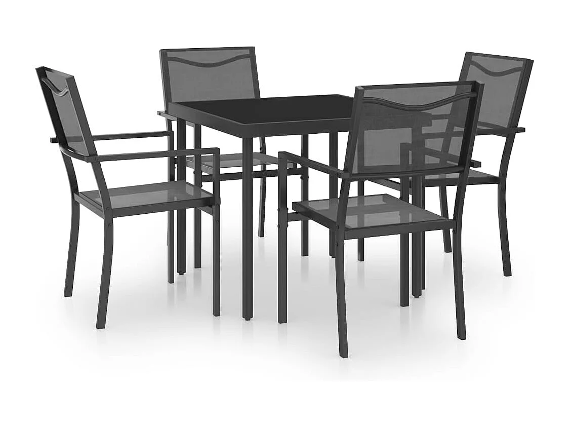 5 pcs conjunto de jantar para exterior aço