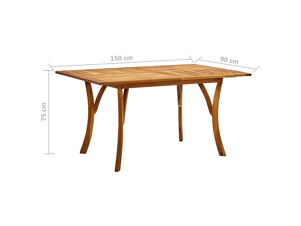 Set da Pranzo per Giardino 7 pz Grigio