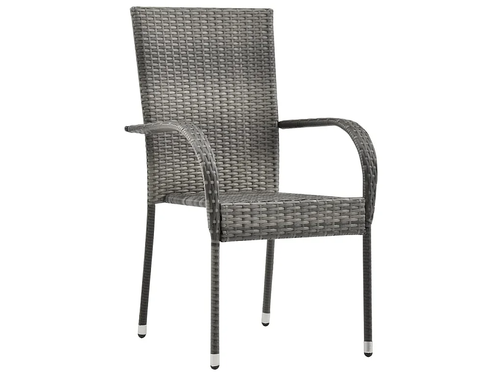 Set da Pranzo per Giardino 7 pz Grigio