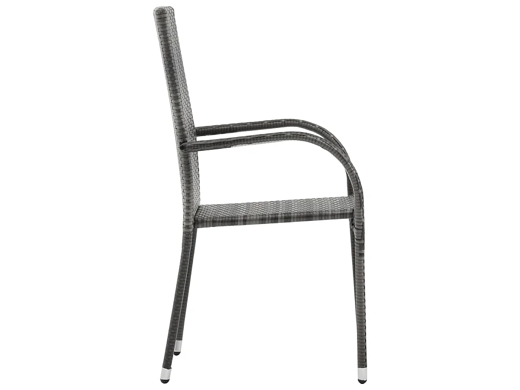 Set da Pranzo per Giardino 7 pz Grigio