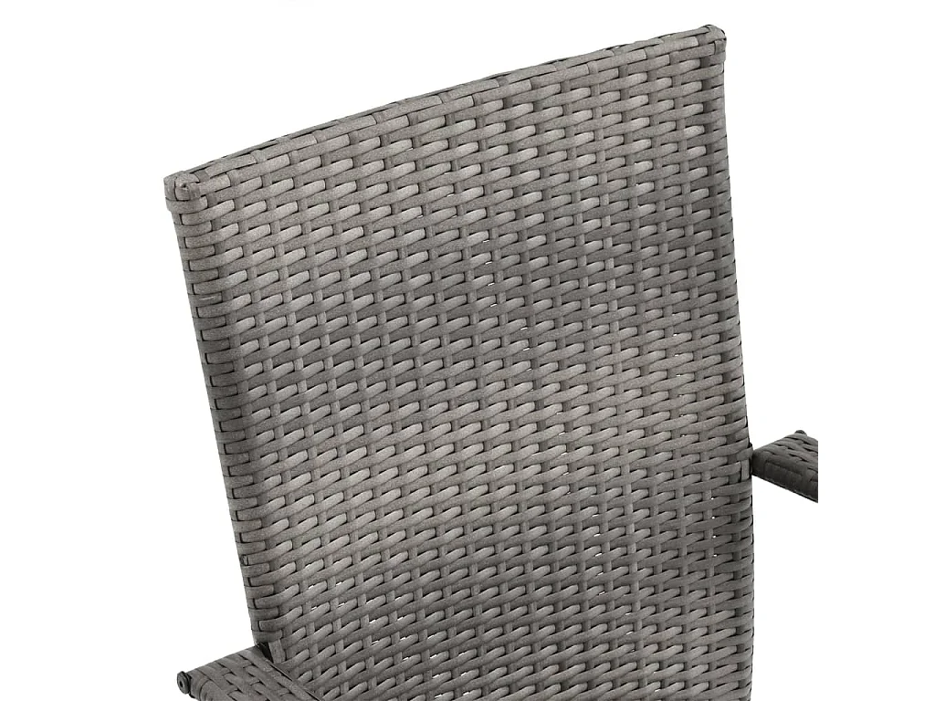Set da Pranzo per Giardino 7 pz Grigio