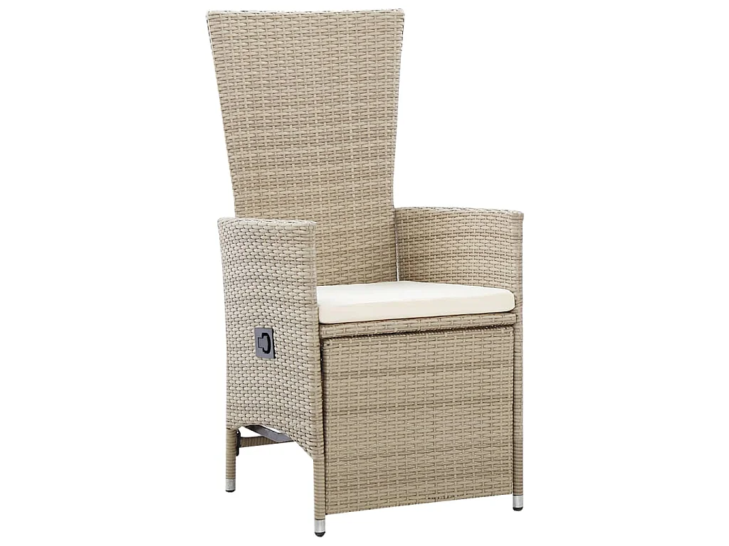 Set Mobili da Pranzo per Giardino 5 pz Beige