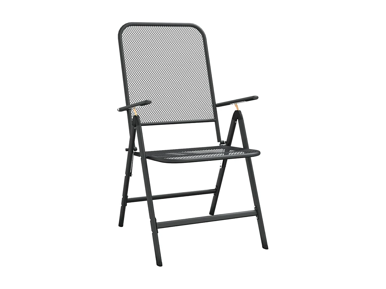 3-delige Tuinset metaalgaas antracietkleurig