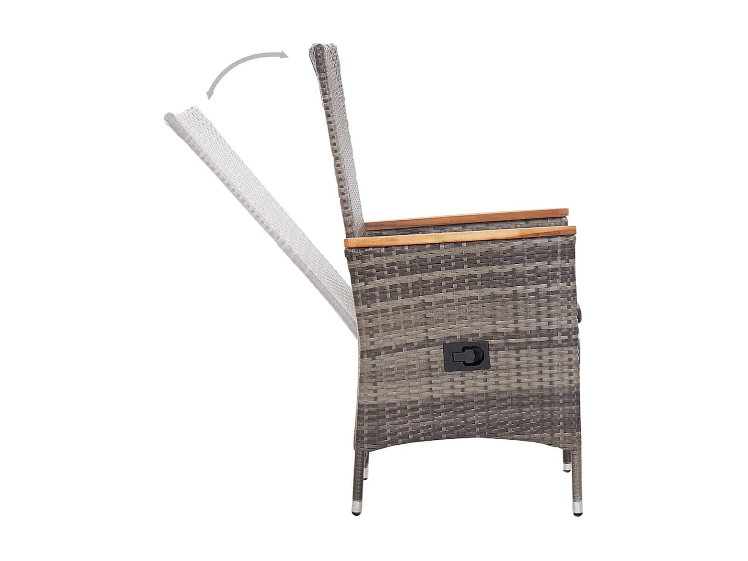 Set Mobili da Pranzo per Giardino 5 pz Grigio