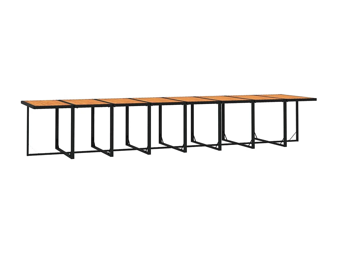 21-delige Tuinset met kussens poly rattan zwart