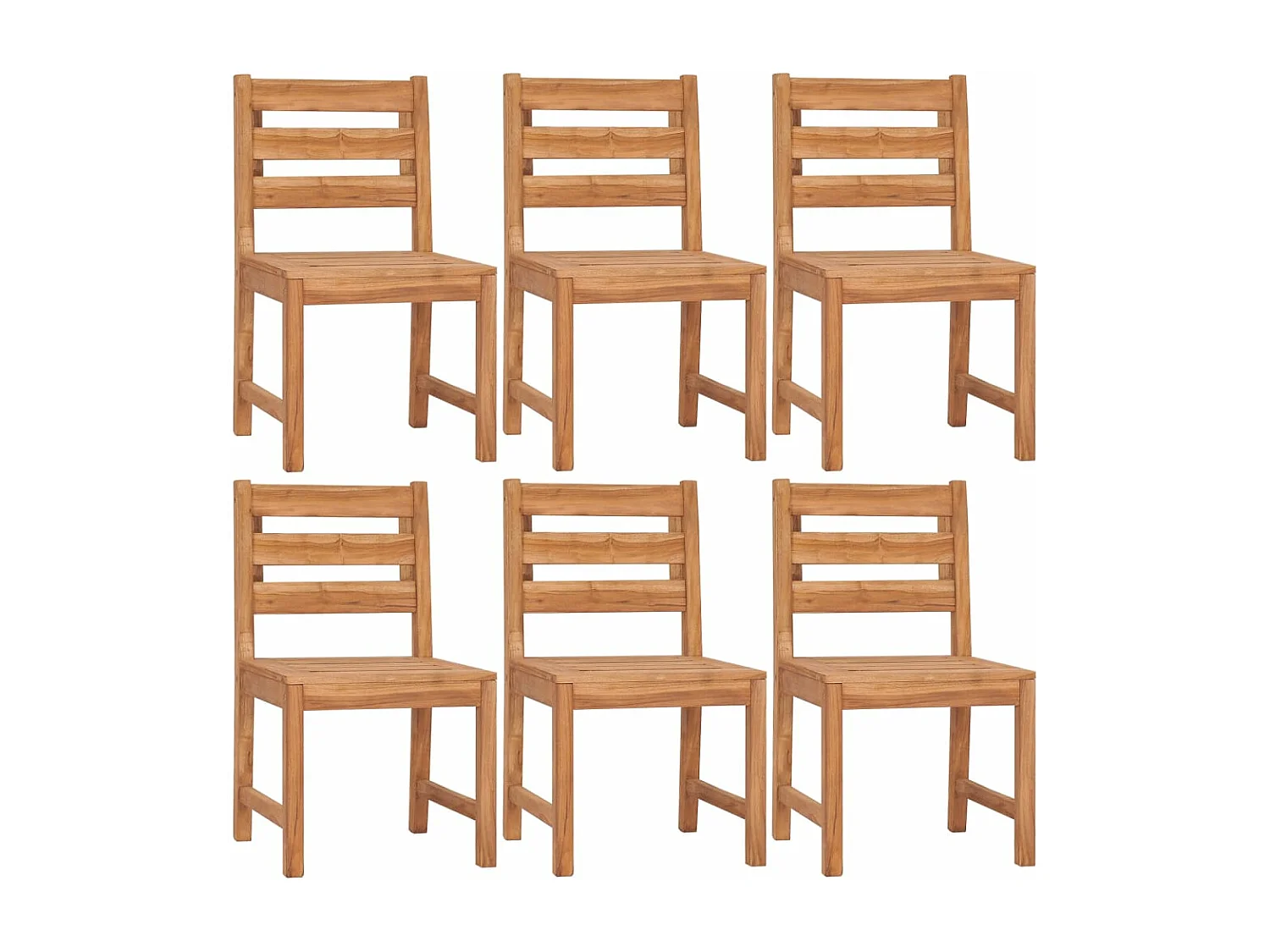 Set da Pranzo da Giardino 7 pz in Legno Massello di Teak