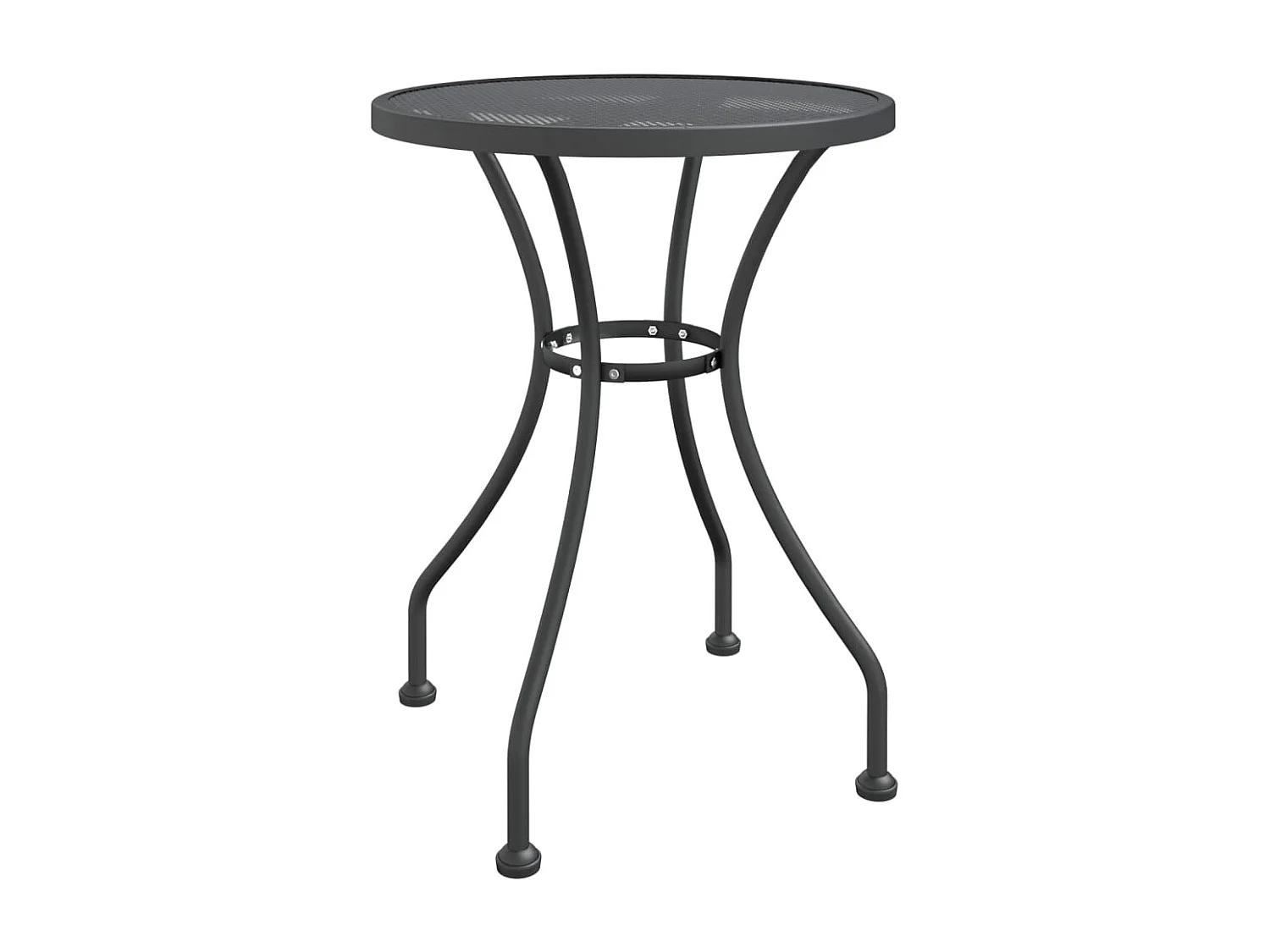 Set da Pranzo per Giardino 3pz Rete Metallica Espansa Antracite