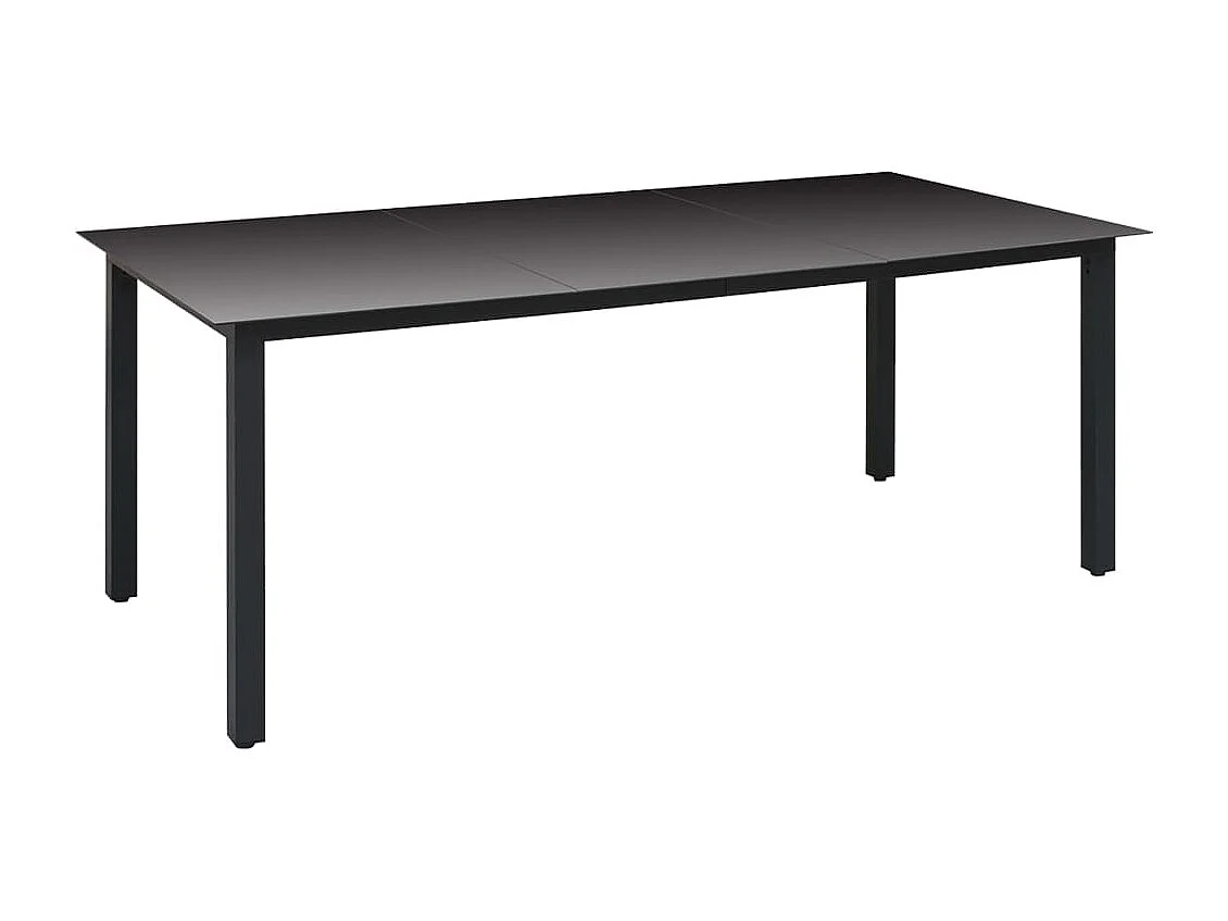 Ensemble à manger de jardin 7 pcs noir et marron