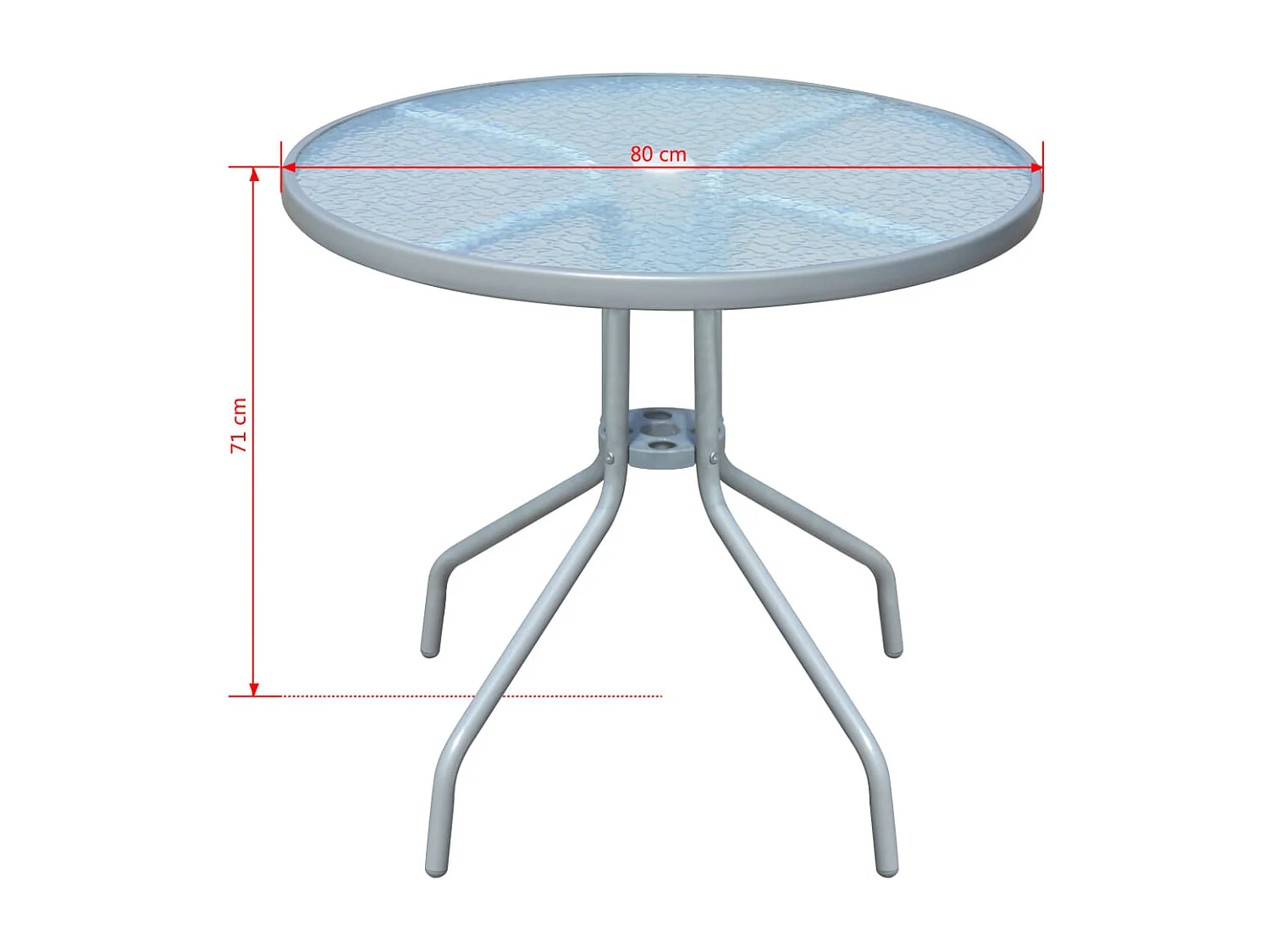 Ensemble à manger d'extérieur 5 pcs Acier Noir