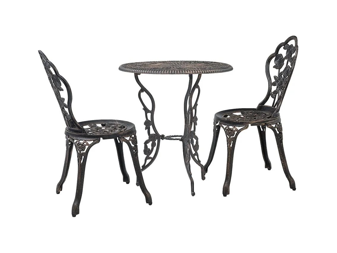 Salon de bistro 3 pcs Aluminium coulé