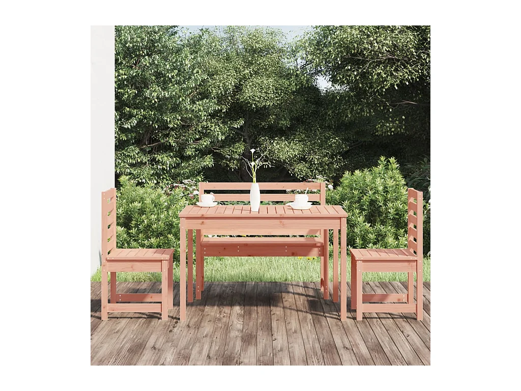 Ensemble à manger de jardin 4 pcs bois massif Douglas