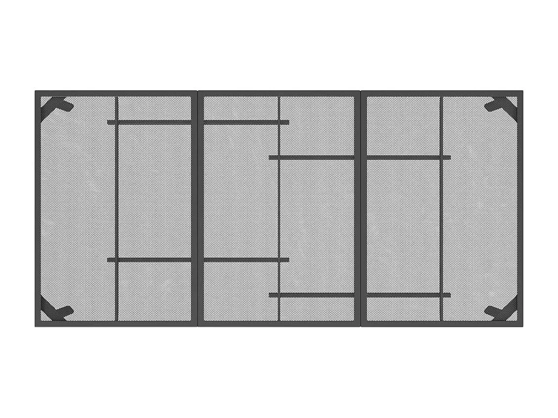 9-tlg. Garten-Essgruppe Anthrazit Streckgitter