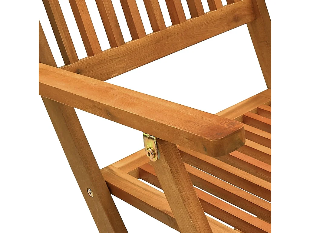 Set da Pranzo per Giardino 5 pz in Legno Massello di Acacia