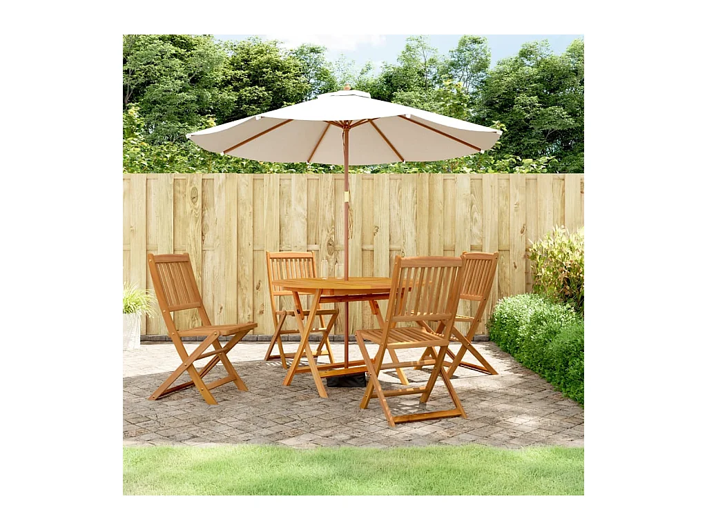 Ensemble à manger de jardin 5 pcs Bois d'acacia solide