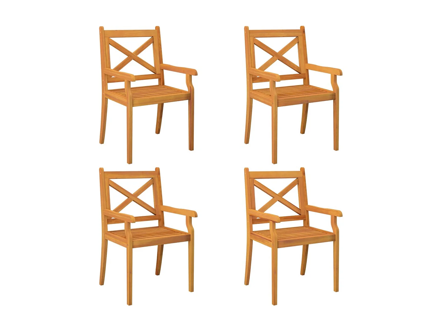 Ensemble à manger de jardin 5 pcs Bois d'acacia solide