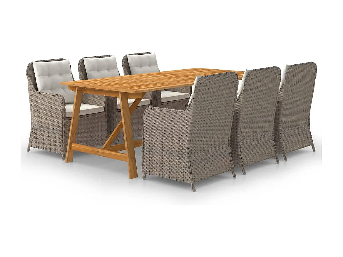 7-delige Tuinset bruin