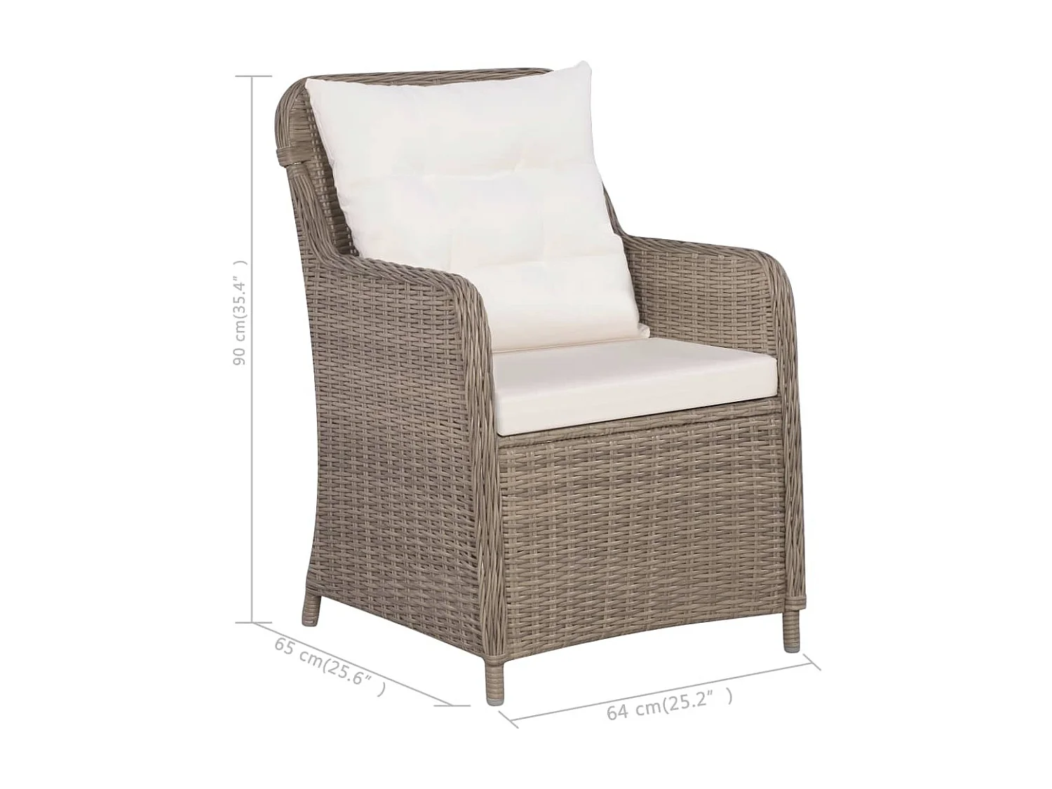 7-delige Tuinset bruin