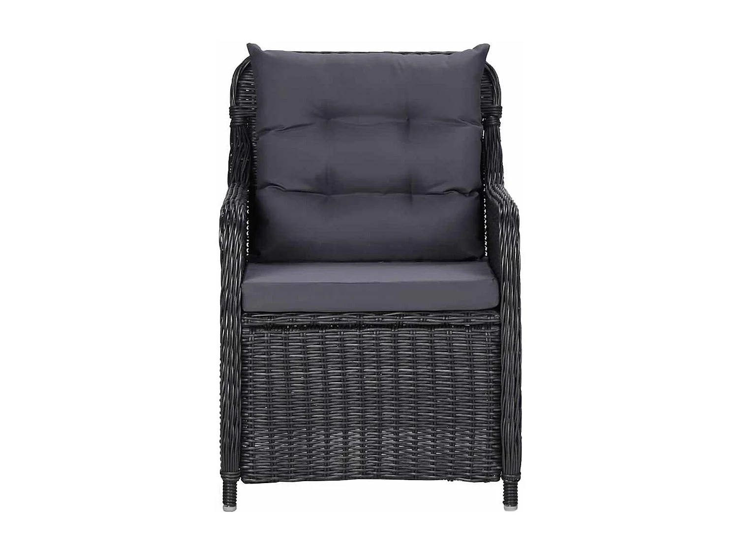 Ensemble à manger de jardin 5 pcs Noir