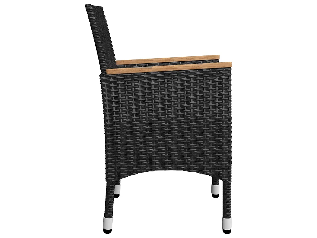 Ensemble à manger de jardin 5 pcs Noir