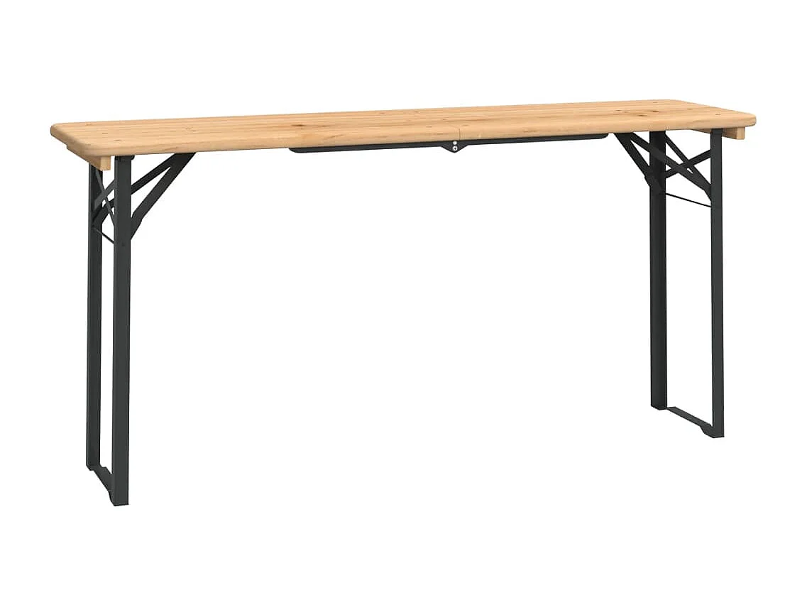 3-tlg. Biertisch-Set Klappbar Massivholz Tanne