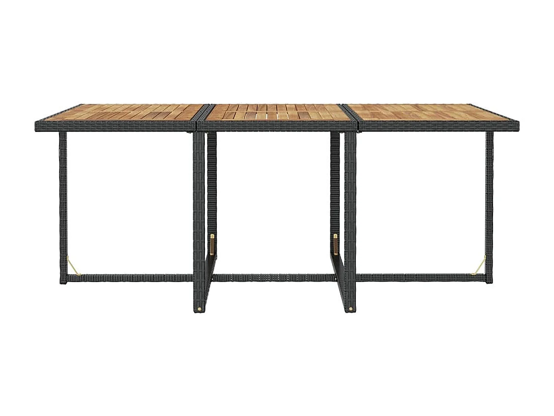 11-delige Tuinset met kussens poly rattan zwart