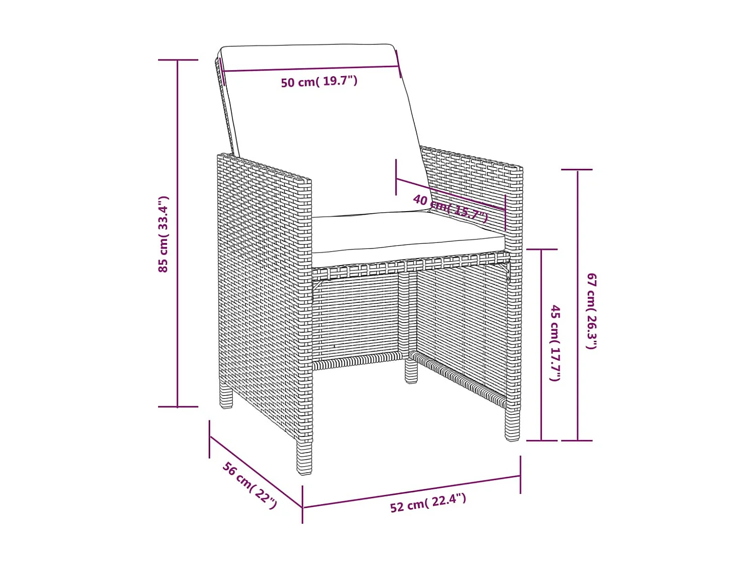 11-delige Tuinset met kussens poly rattan zwart