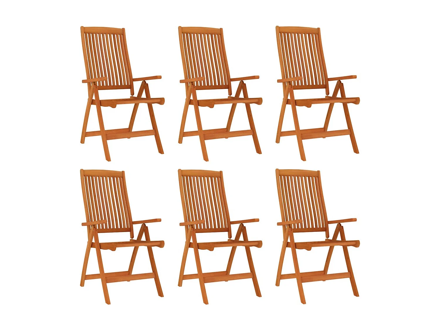 Ensemble à manger de jardin 7 pcs Bois d'eucalyptus massif