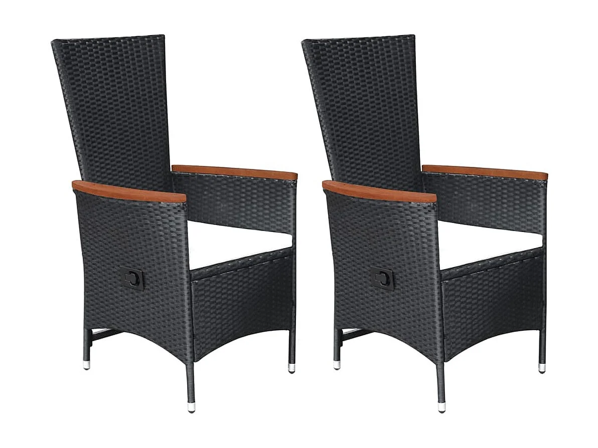 Set Mobili da Pranzo per Giardino 5 pz Nero