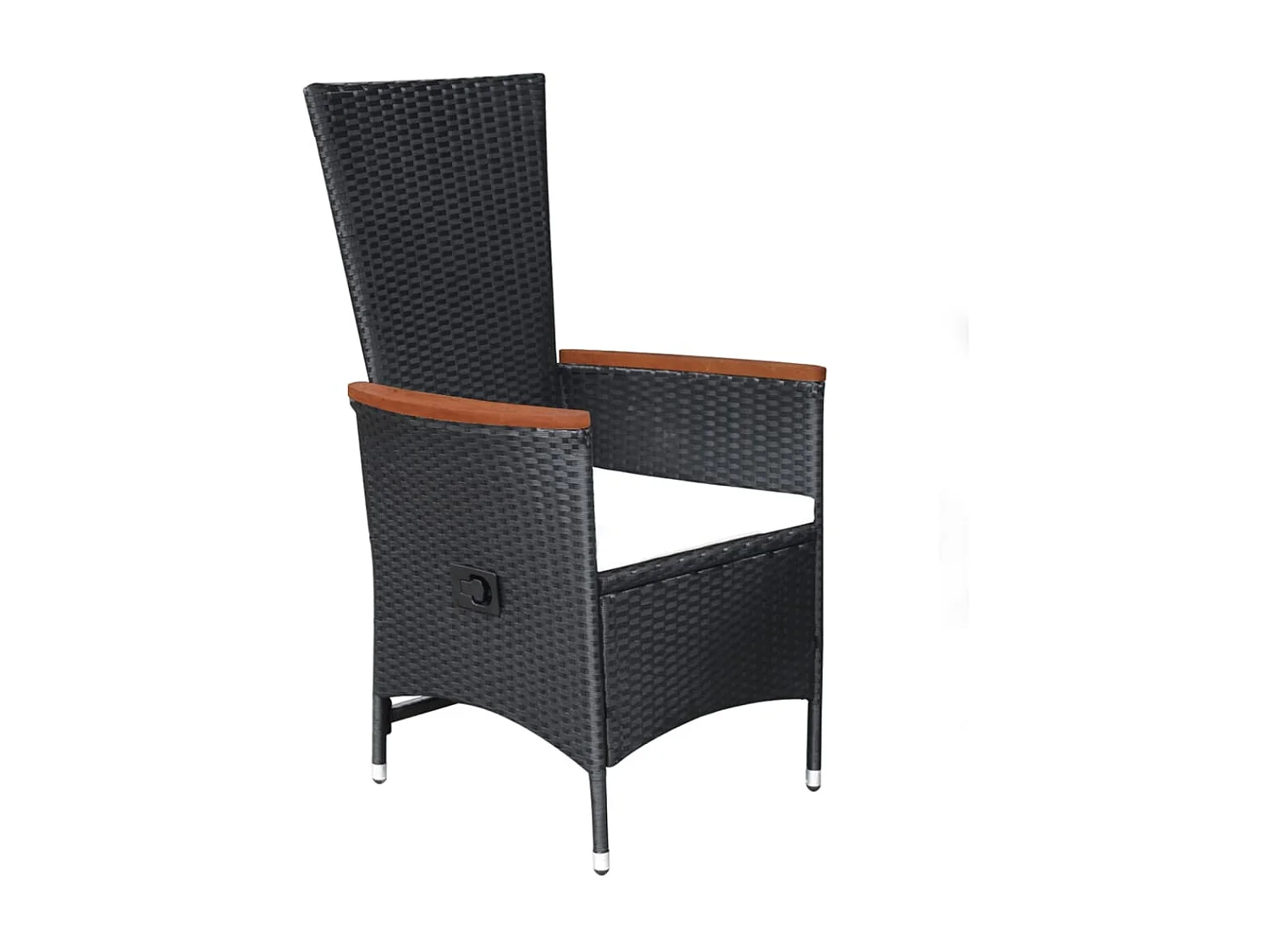 Set Mobili da Pranzo per Giardino 5 pz Nero