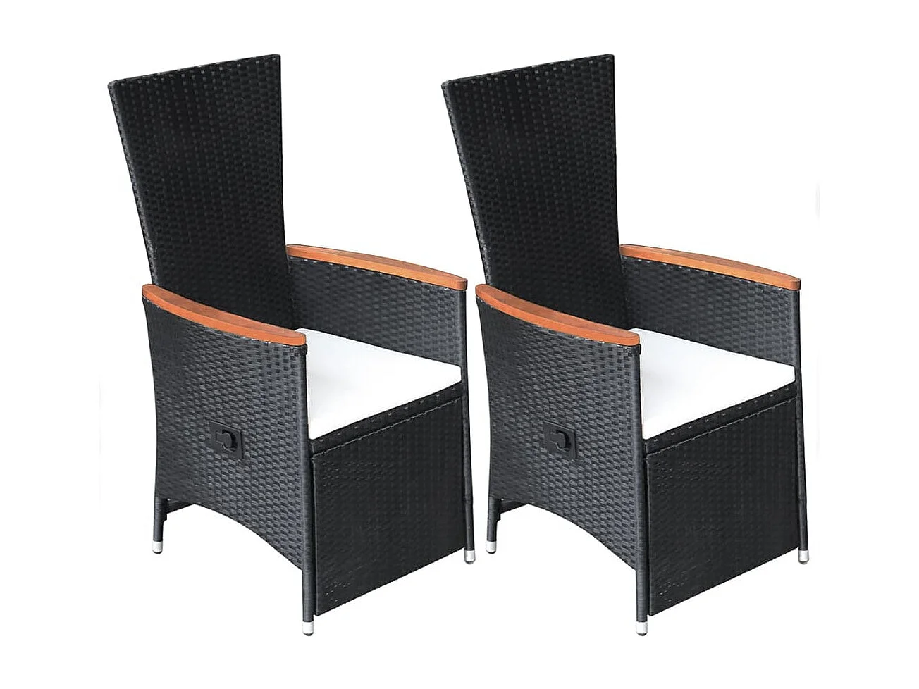 Set Mobili da Pranzo per Giardino 5 pz Nero