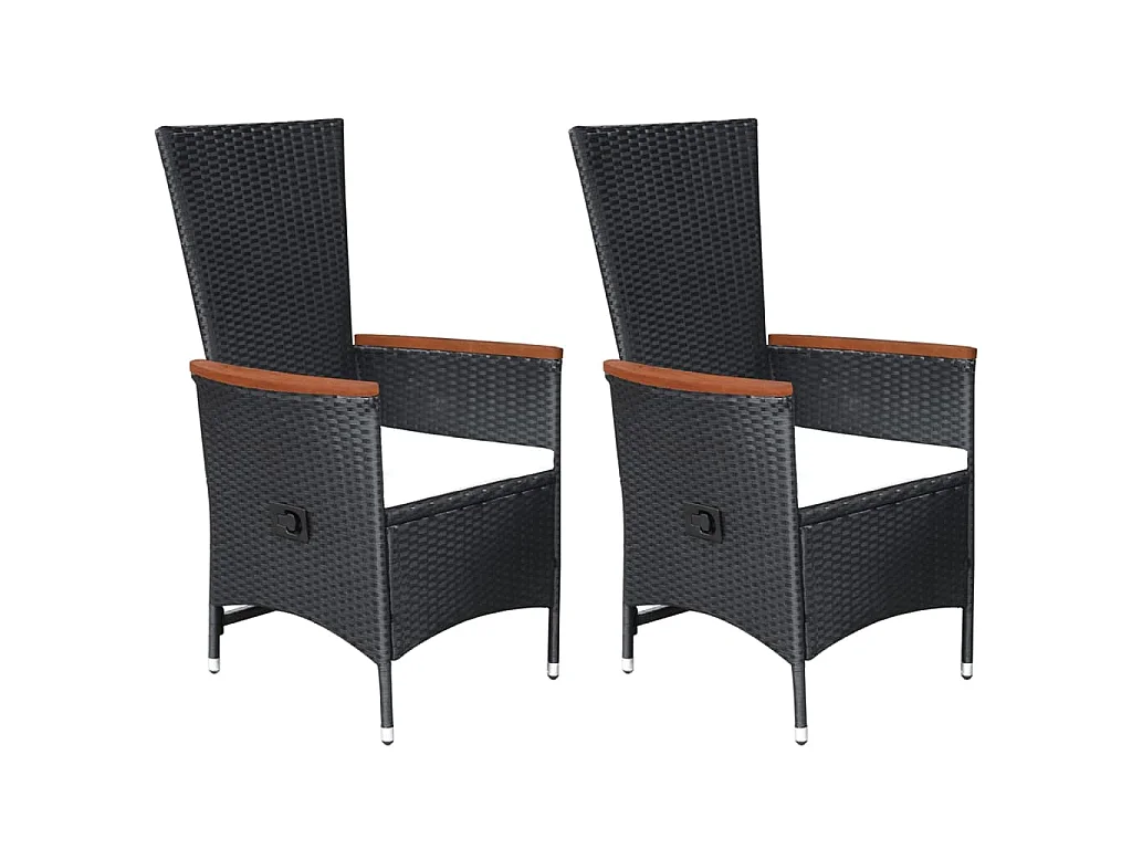 Ensemble à manger de jardin 5 pcs noir