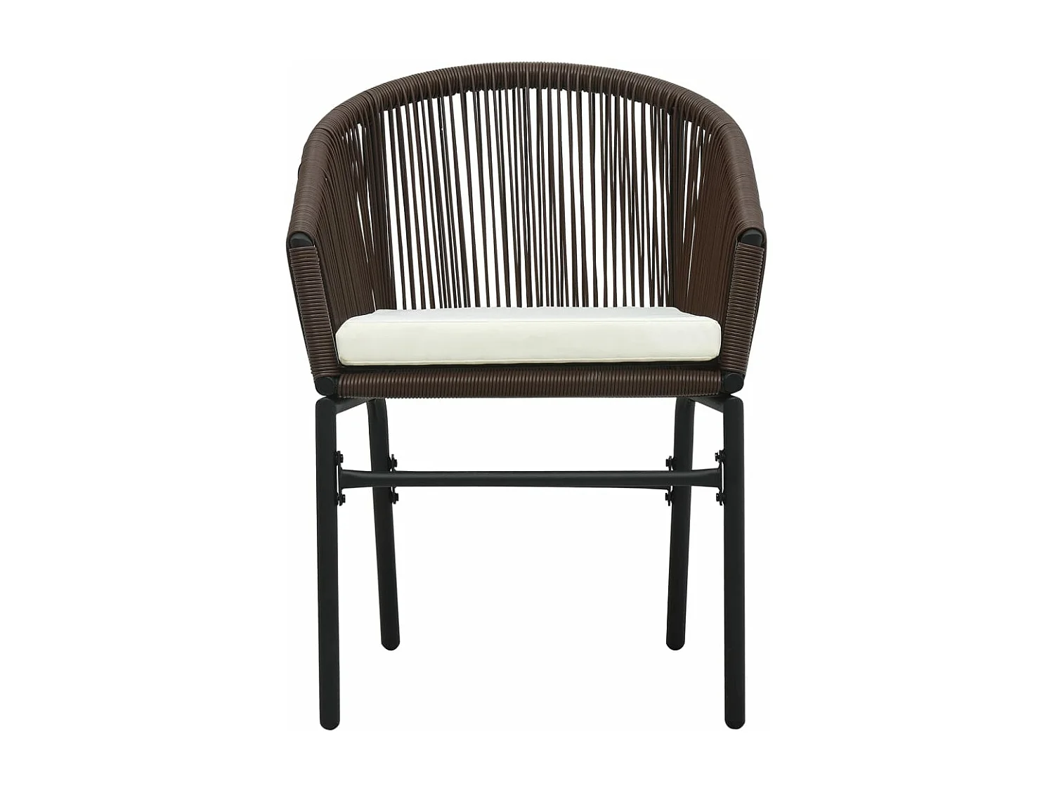 Ensemble à manger de jardin 7 pcs Marron