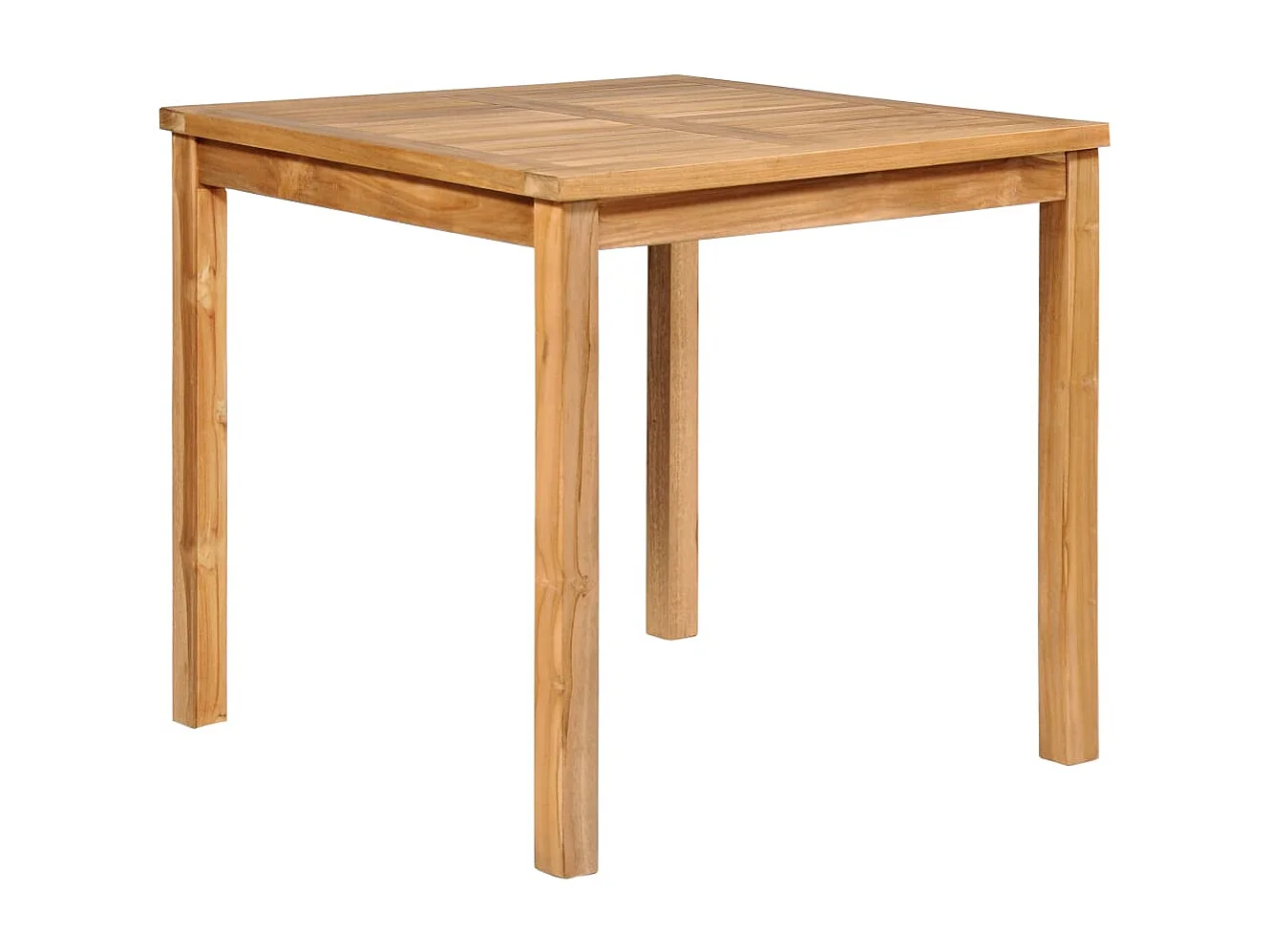 3-teiliges Garten-Ess-Set 80 x 80 cm Massivholz Teak