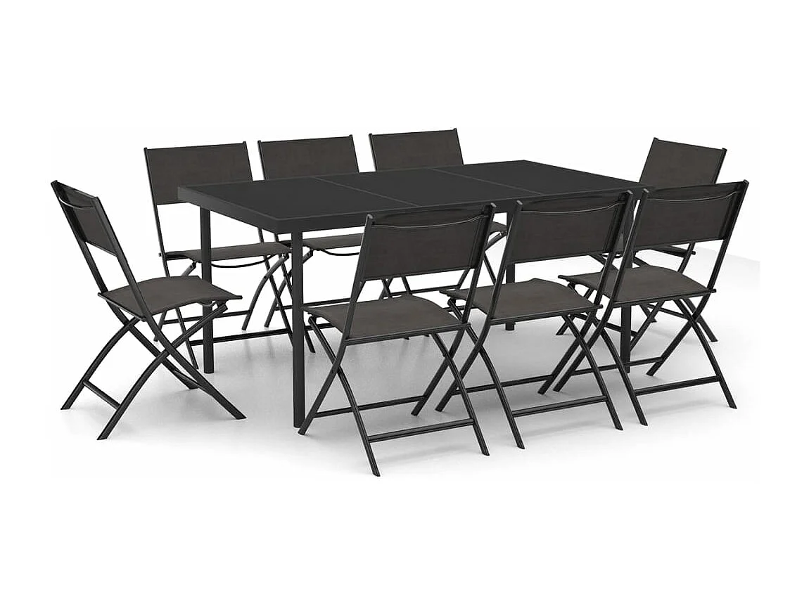 9-delige Tuinset staal