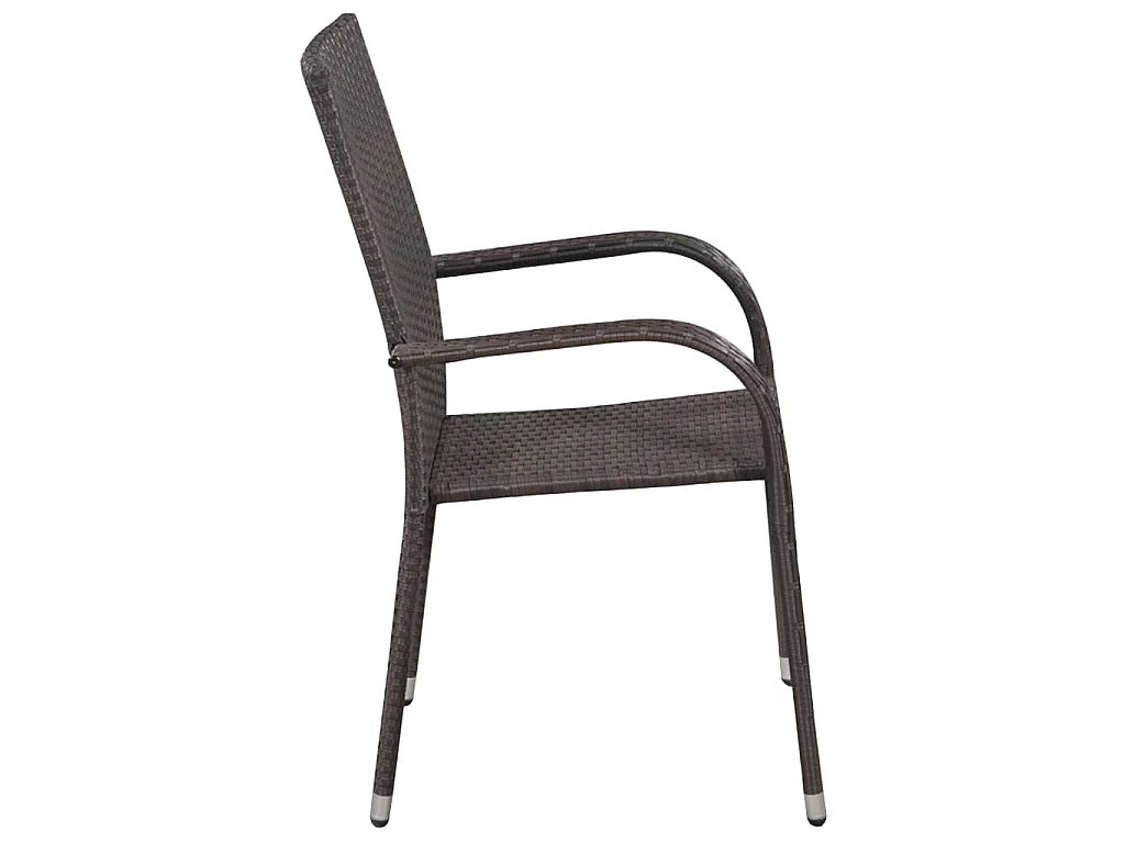 Set Mobili da Pranzo per Giardino 5 pz Marrone