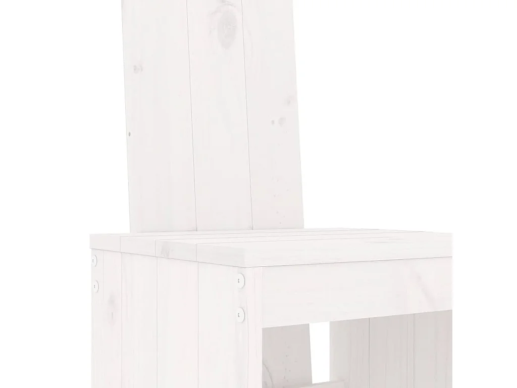 Ensemble de bar de jardin 5 pcs blanc bois massif de pin