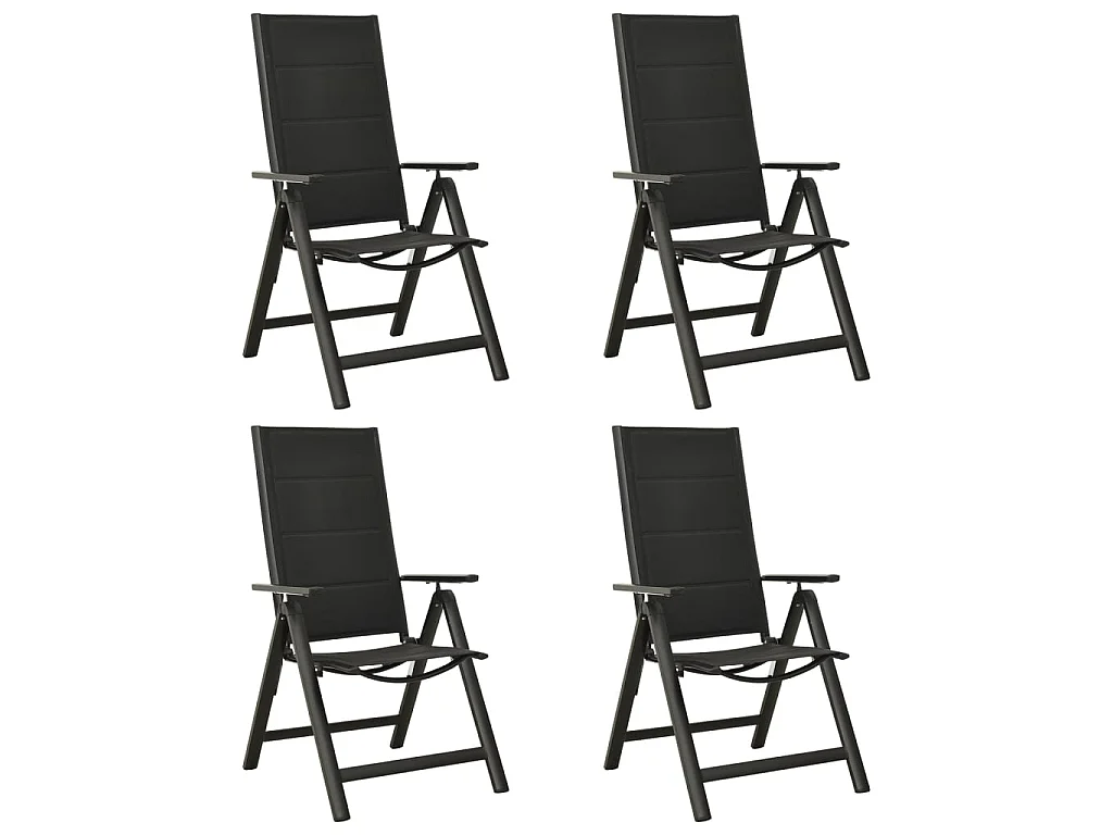 5-tlg. Garten-Essgruppe Aluminium Anthrazit