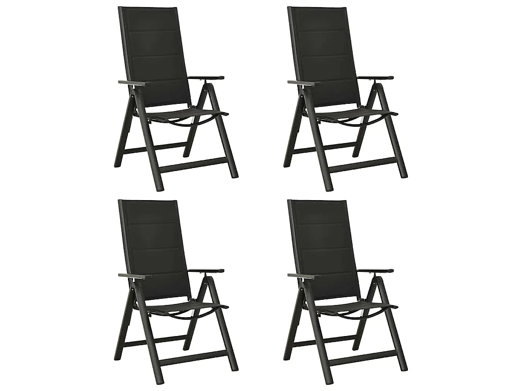 Ensemble à manger de jardin 5 pcs aluminium anthracite