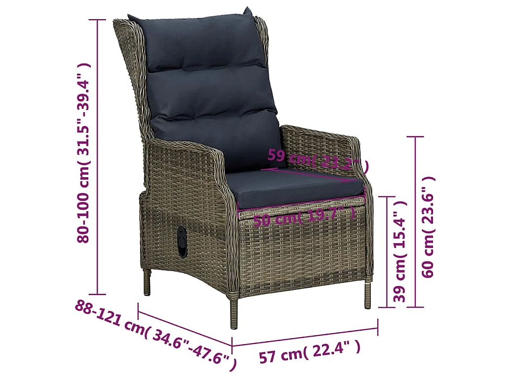Set Mobili da Pranzo per Giardino 5 pz Marrone