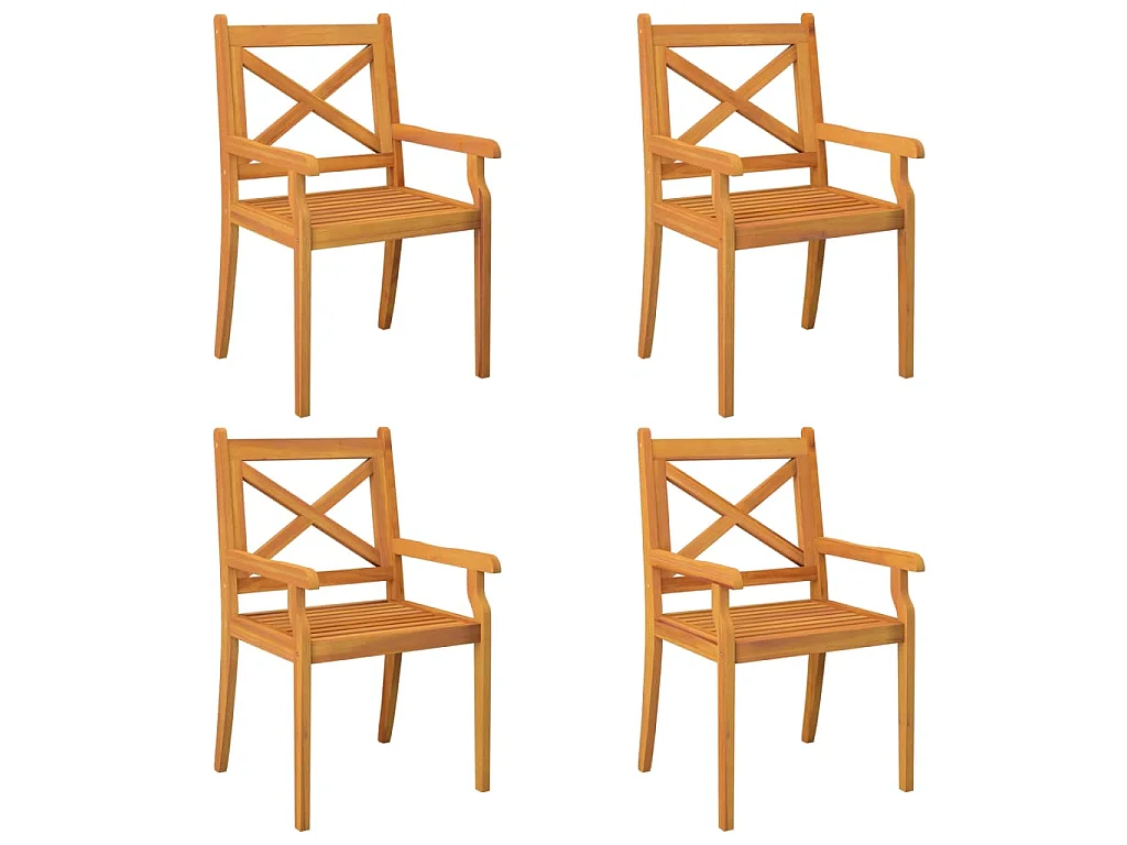 Ensemble à manger de jardin 5 pcs Bois d'acacia solide