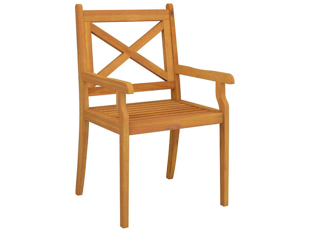 Ensemble à manger de jardin 5 pcs Bois d'acacia solide