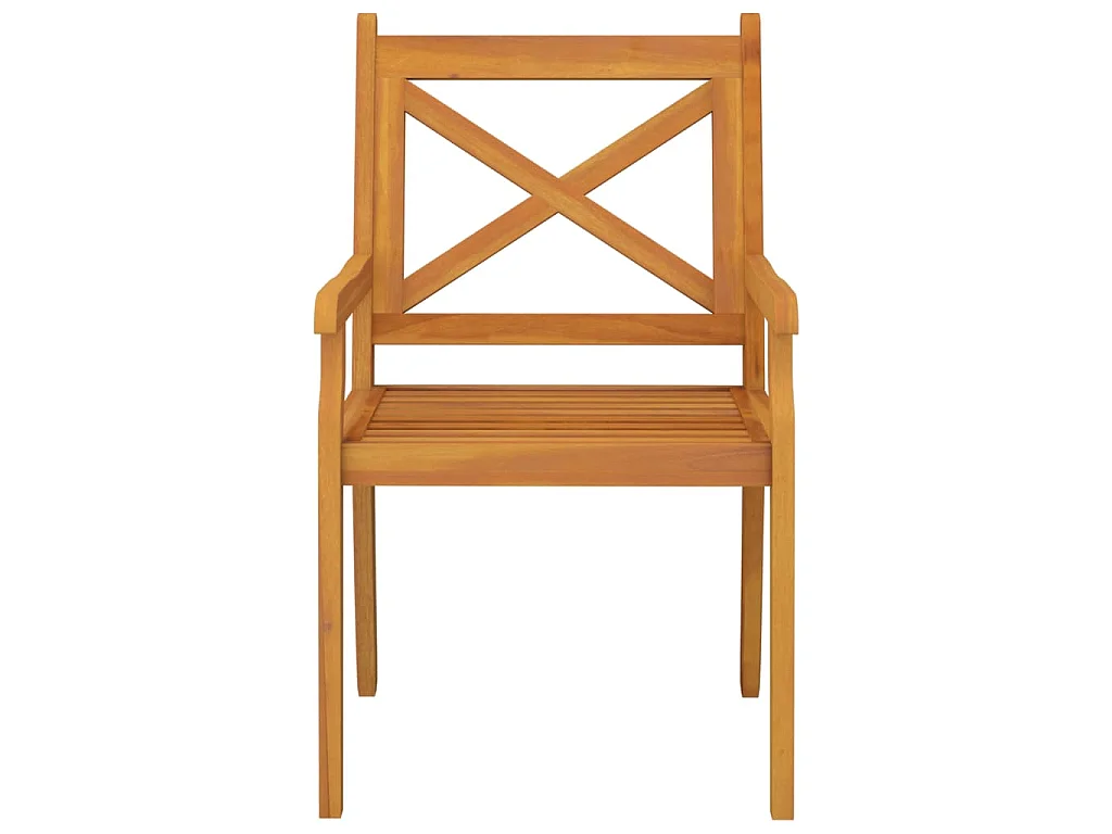 Ensemble à manger de jardin 5 pcs Bois d'acacia solide