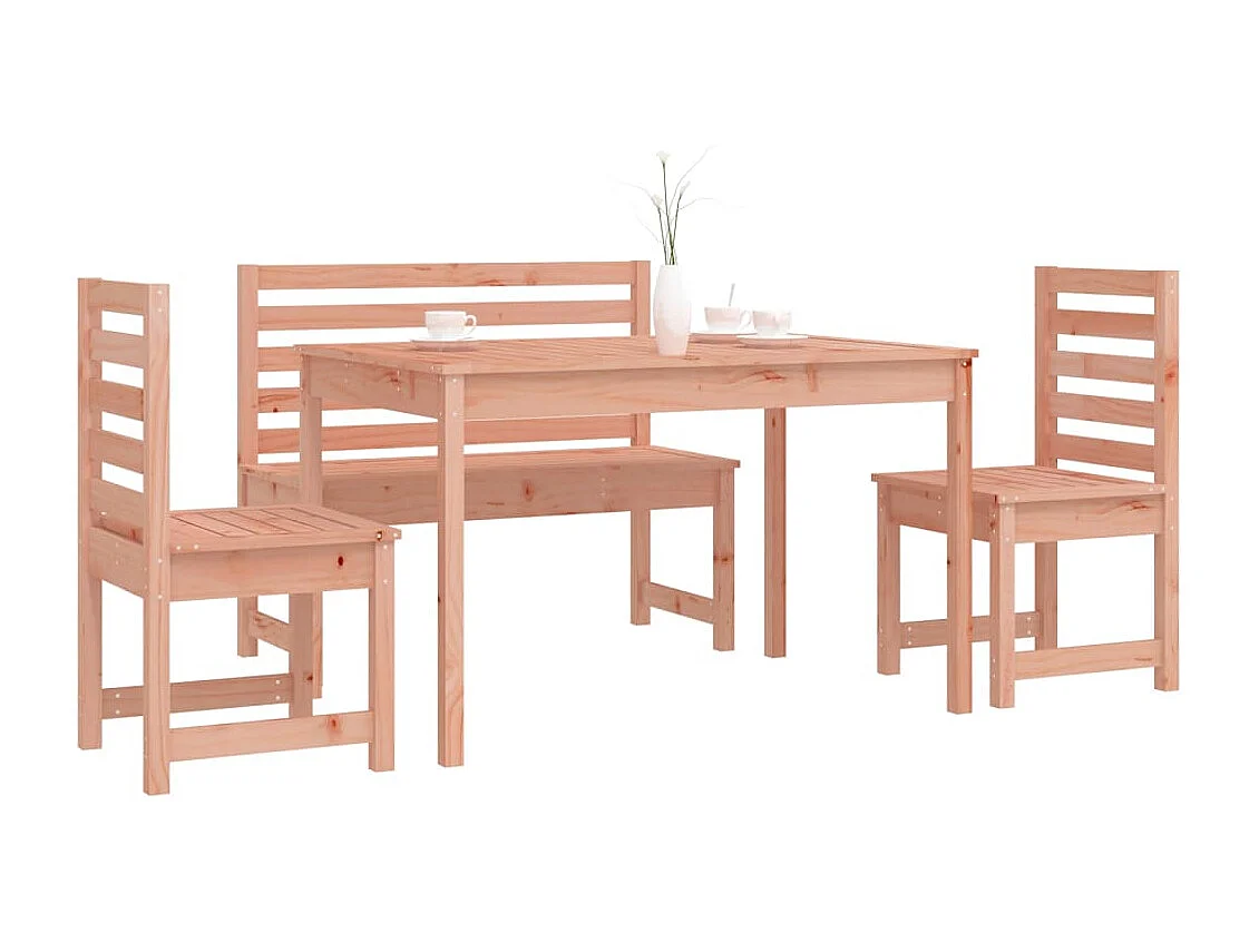 Ensemble à manger de jardin 4 pcs bois massif Douglas