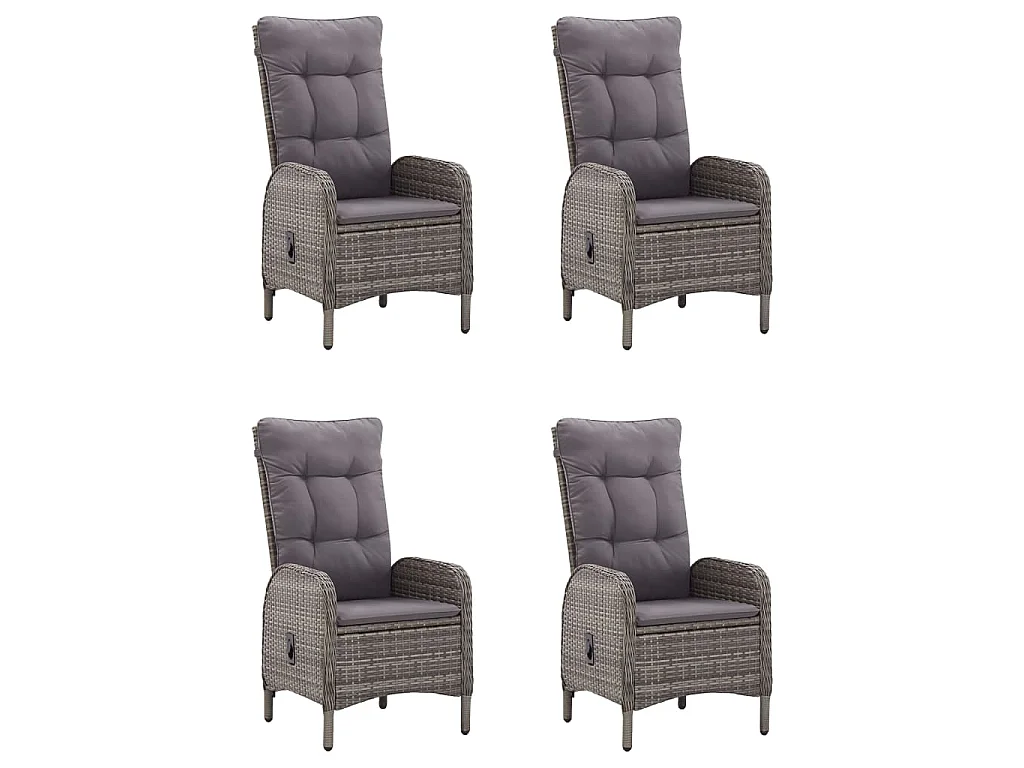 Set Mobili da Pranzo per Giardino 5 pz Grigio