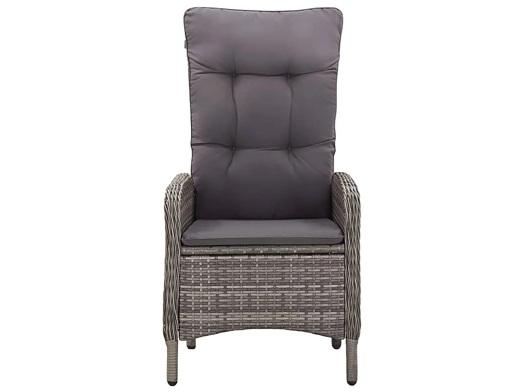 Set Mobili da Pranzo per Giardino 5 pz Grigio