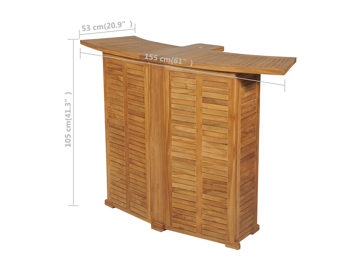 3-tlg. Bistro-Set mit Klappstühlen Massivholz Teak